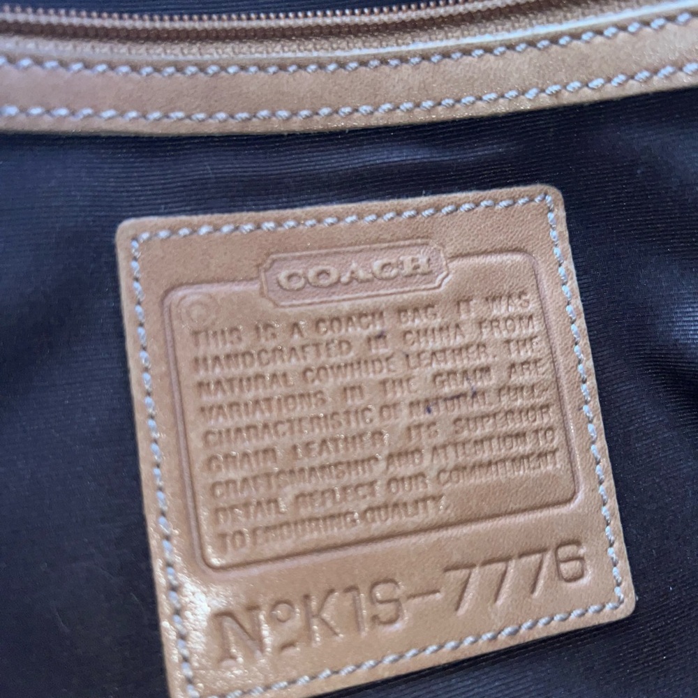 Vintage 1992 Coach Hampton Lunch Tote Tan Leather | Needs Repair - Picture 10 of 12